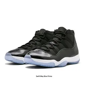 Black Gloss Patent Leather High Top Basketball Sneakers, White Midsole Transparent Ice Blue Rubber Outsole Vintage Streetwear Casual Trainers For Men Women Daily Wear & Sneaker Collection