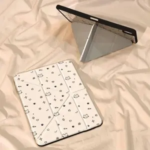 Cute cat Y-fold iPad Case for iPad 10th 9th 8th 7th 10.9inch  Mini6/7 8.3inch  Generation/ for iPad  6th 5th Gen 9.7 inch for ipad Air 7 Case for IPad Pro9.7 2016 2017 2018 for ipad Air 5 Air 4 2022  pro11 2021  2024Pro