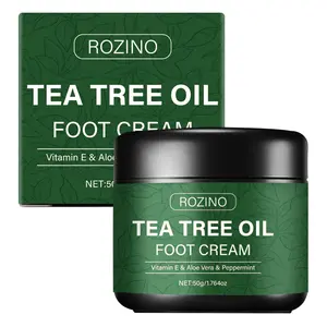 ROZINO Tea Tree Oil   with Vitamin E & Aloe Vera - Deeply Moisturizing & Fast Absorbing, Non-Greasy  & Hand  for Soft, Smooth, Silky Skin (1.764oz/50g)×2   Lip Balm and Set  body lotion Lanolia Foot Moisturizer