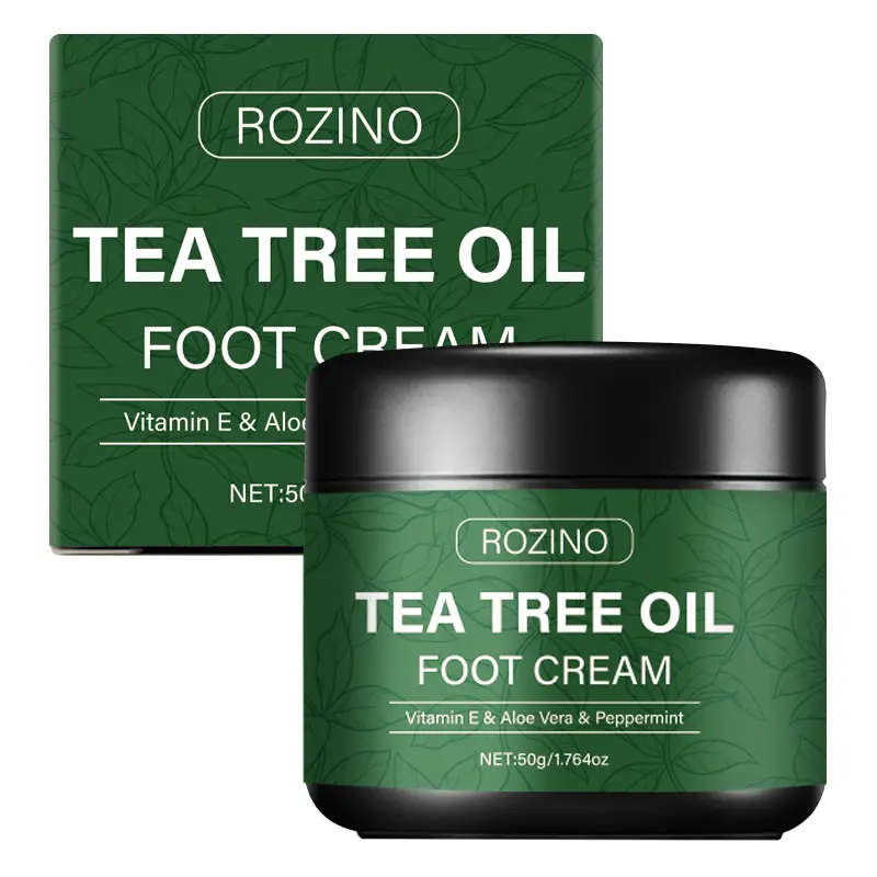ROZINO Tea Tree Oil Hand Moisturizer with Vitamin E & Aloe Vera - Deeply Hydrating, Fast Absorbing, Non-Greasy Silky Lotion for Soft, Smooth Skin (1.764oz/50g)×2