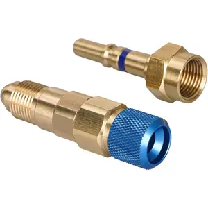 QDB33 Argon Quick Connect Fittings Set - 125 PSI Inert Gas Regulator & Hose Connector for TIG Welding (Male & Female)