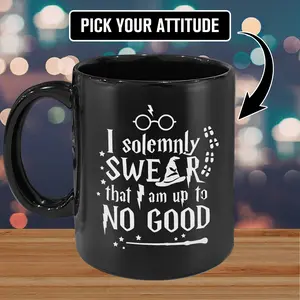 I Solemnly Swear Wizard cup- Coffee Mug Halloween Christmas Birthday Present , Mug Gift For All Season