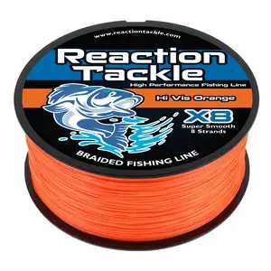 Reaction Tackle Hi Vis Orange 4 & 8 Strand Braided Fishing Line