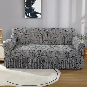 Floral Print Sofa Cover, Stretch Sofa Cover, 1 Count Modern Elastic Sofa Slipcover, Dustproof Sofa Protector for Home Living Room, Sofa Protector for Home Living Room