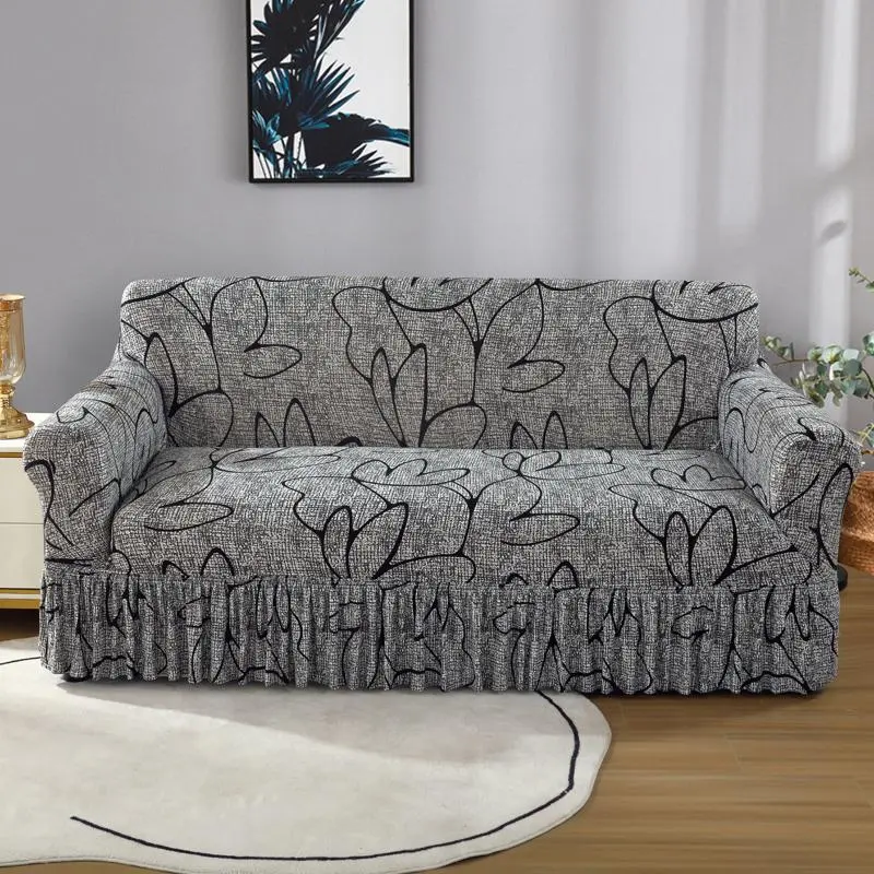 Floral Print Sofa Cover, Stretch Sofa Cover, 1 Count Modern Elastic Sofa Slipcover, Dustproof Sofa Protector for Home Living Room, Sofa Protector for Home Living Room, Washable Sofa Slipcover