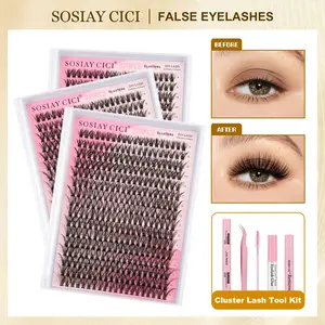 3 Sets DIY Individual Eyelash Extension Kit，320PCS with LashBond & Seal, Eyelash Tweezers, EyelashRemover, EyeMakeup EnhancementProducts,DIY Lash Extension for Beginners, Mother's Day Gift For Women