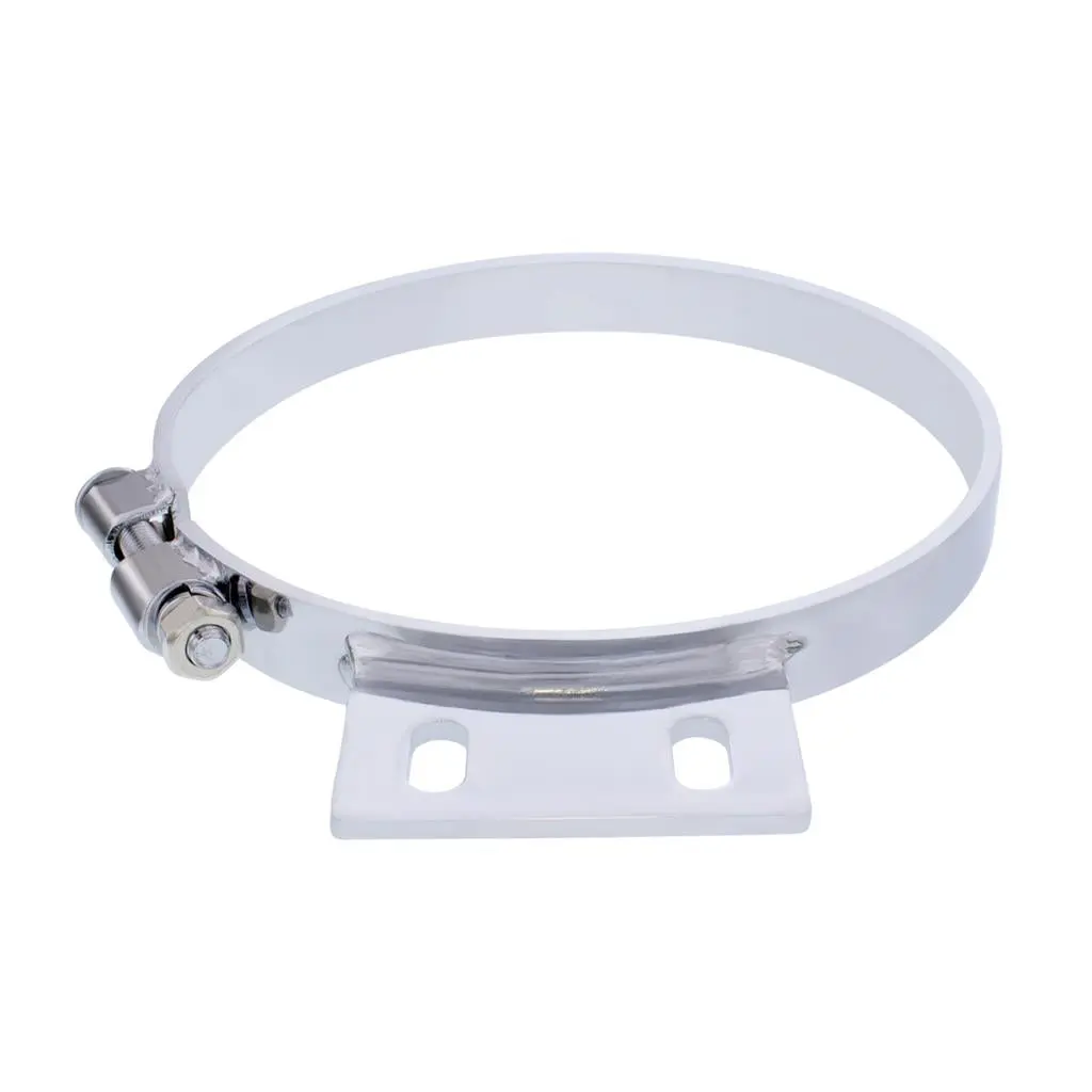 8" Chrome Cab Exhaust Clamp for Peterbilt Conventional 379 and 359, 1987-1993