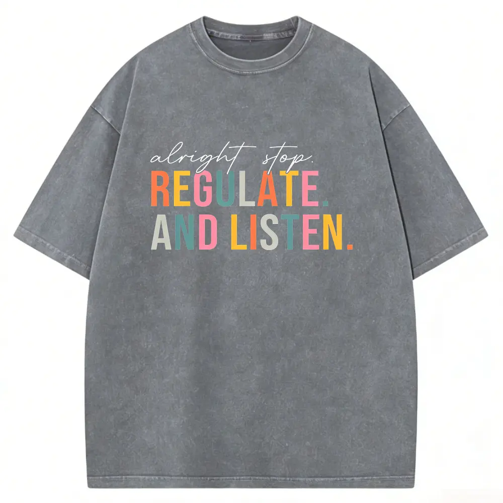 Washed T-shirt-Grey
