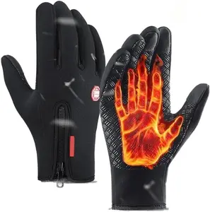 Winter Waterproof Gloves Men and Women,with Sensitive Touch Screen Texting Fingers, Windproof Elastic Wrist and Non-Slip Palm, for Running, Cycling, Driving, Motorcycle