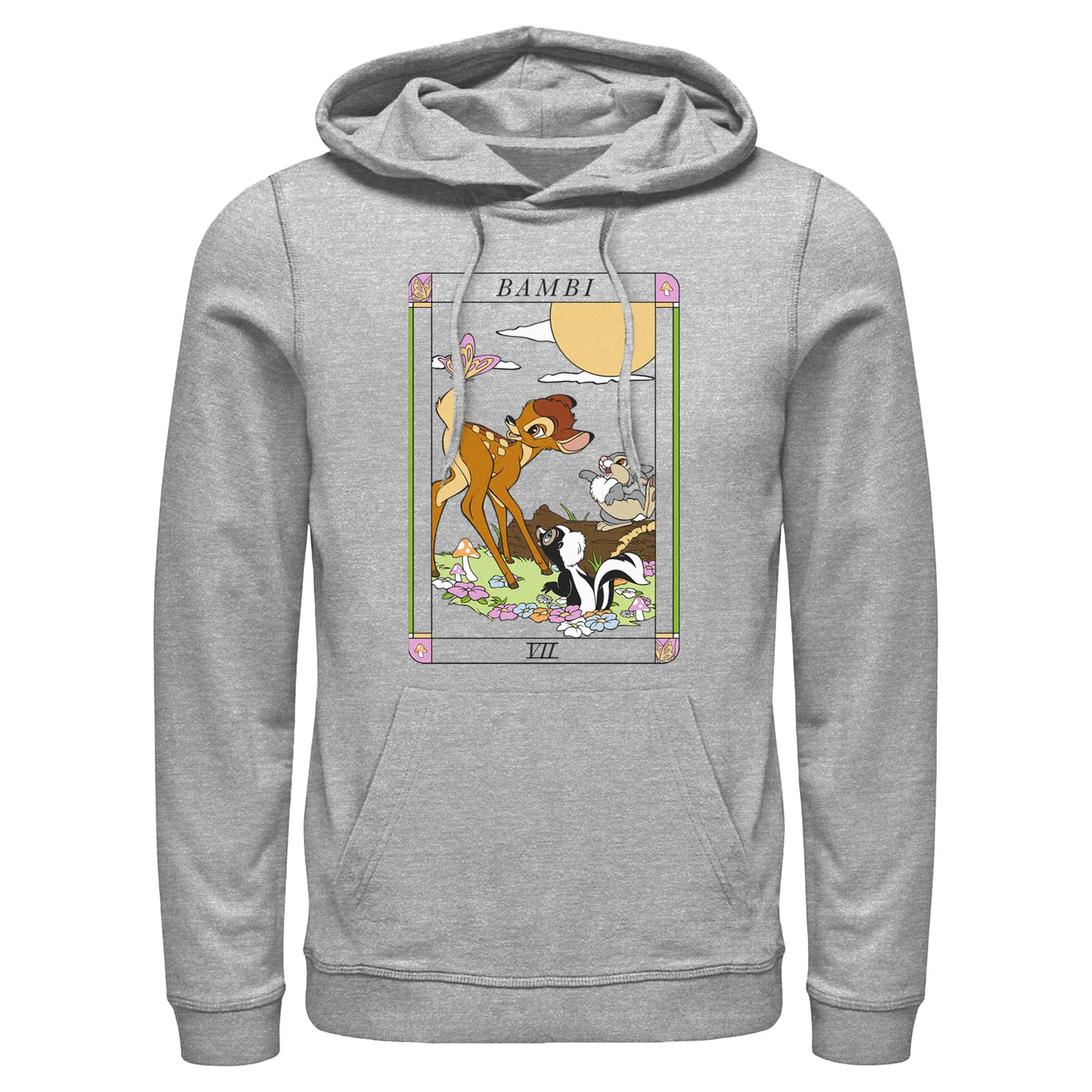 Men's Bambi Tarot Card Scene Pull Over Hoodie