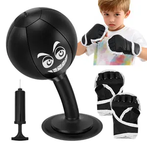 Desktop Punching Bag Stress Buster with Suction Cup for Office Table and Counter Stress Relief Ball Desk Boxing Punch Ball Funny Toy for Kid Coworker and Friend