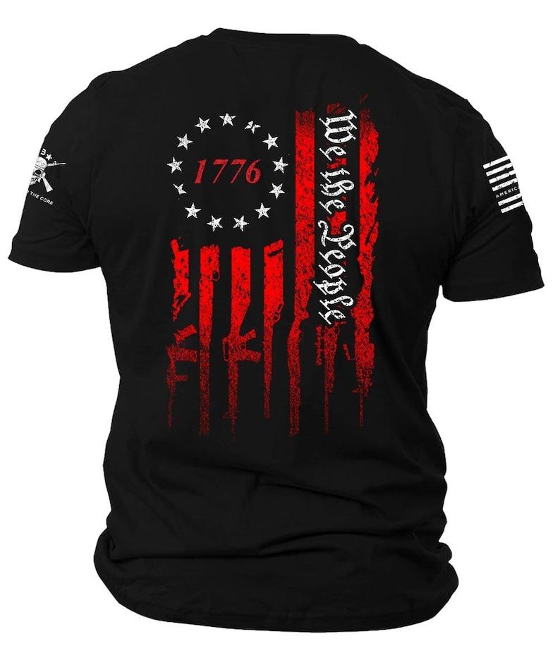 We The People 1776 T-Shirt – Patriotic American Flag Graphic Tee, Vintage Freedom Design, Unisex Casual Shirt