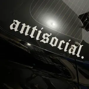 Car Styling Antisocial Decals Windshield Banner Bumper Tuning Decor Vinyl Stickers Accessories