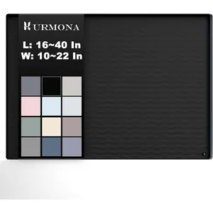40'' x 22'' Waterproof Sink Mat Cabinet and Counter Protector, Shelf Liner for and, and Organizers, Litter Mat, Pet Cat Puppy(Black)
