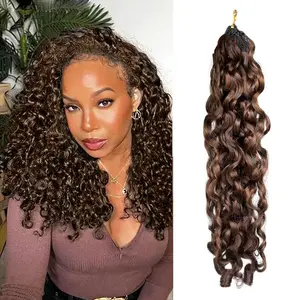 [NEW ARRIVAL] ISEE HAIR #4 Chocolate Brown & Highlight Crochet Human Hair Burmese Curly Designed for Miracle Knots Pre Separated 50g/Pack Knotless Boho Braids Vacation Hair Plush Texture Time Saving Wear #ISEECrochetNewArrivals #SummerVibes