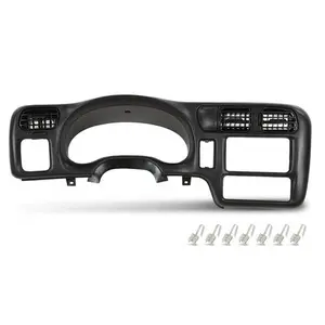 Fit For 98-05 S10 Blazer Jimmy Sonoma Double Din Dash Radio Cluster Bezel Black