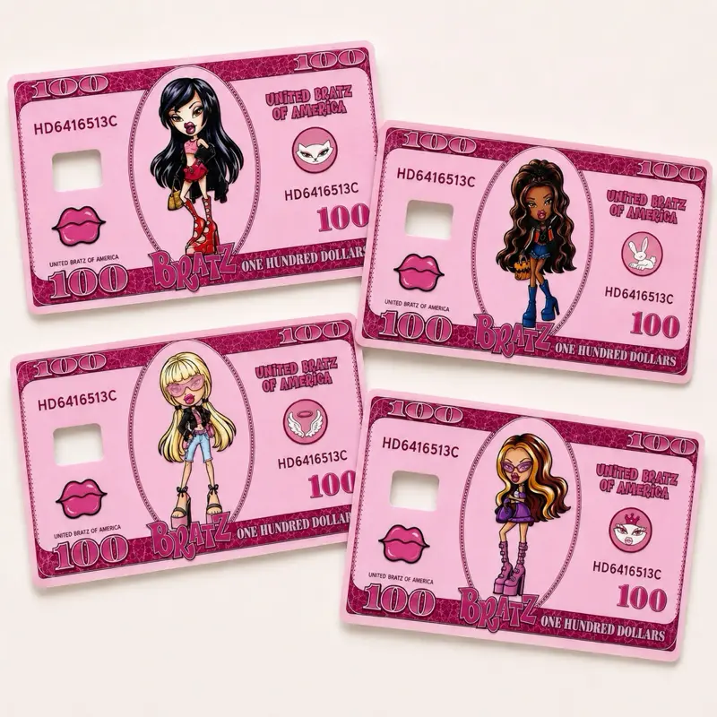 Y2K Cartoon Dollz Card Skin - Card Sticker Super Cute & Durable Vinyl Sticker- Water-Resistant | Card Decal