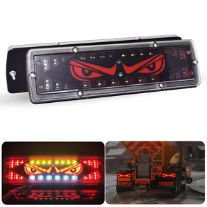 FCCEMC 2PCS Truck Trailer LED Tail Lights 12/24V Multi-Functional Brake Turn Signal Running Lights for Truck Car Pickup Trailors Lorries