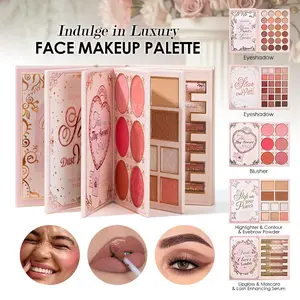 Complete Makeup Gift Set, Includes Lipstick, Eyeshadow, Blush, Highlighter, Mascara, Affordable Beginner Beauty Kit, Single Item Powder