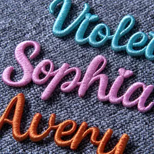 Custom Name 3D Iron on Patch | Personalized Embroidered Name 3D Patches for Backpacks Hats Jackets