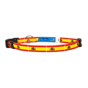 Cat Collar with Spain Flag | Great For National Holidays, Festivals, Parades, Sporting Events, Pride Events
