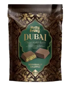 Nutty Fruity Dubai Chocolate Bars Nutty & FrUity Milk Chocolate with Pistachio Individually Wrapped 16 oz from Turkey