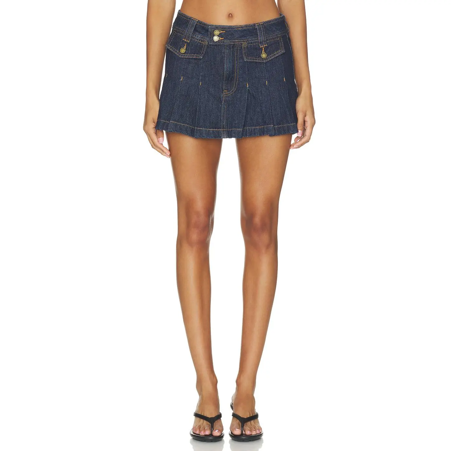 BLANKNYC Denim Pleated Skirt in Out And About
