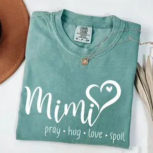Comfort Colors Mimi Pray Hug Love Spoil Shirt, New Grandparent Shirt, Mimi Life Shirt, New Mimi Shirt, Mothers Day Shirt for Mimi, Comfort Colors Shirt