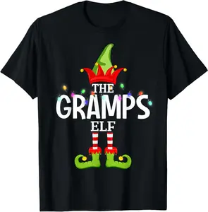 The Gramps Elf Christmas Matching Pajamas T-Shirt