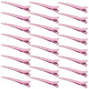 24 Packs  Clips, 3.35 Inches Rustproof Metal Alligator Curl Clips with Holes for Hair Styling, Hair Coloring,