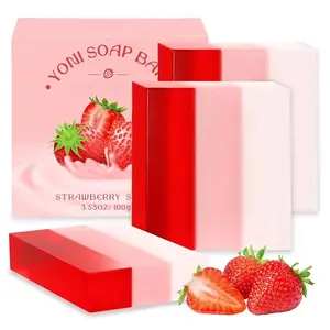 3 PCS Yoni Soap Bars for Women pH Balance, Natural  Soap  Wash For Moisturizing Eliminates Odor Body Wash Soap with Bubble Foam Net