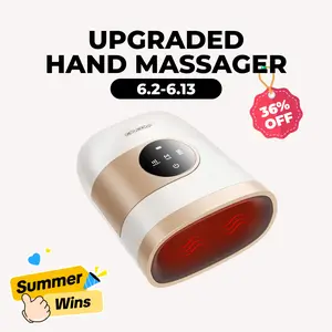 CINCOM White Gold New Hand Massager, Rechargeable Finger Soother with Adjustable Comfort Settings, Soothing Warmth, User-Friendly Display—Perfect for Relaxation and an Ideal Gift for Loved Ones,summerwins