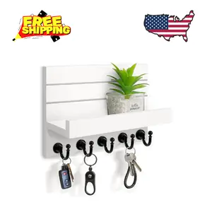 Key Holder for Wall: Easy Installation Mail Organizer Wall Mount Hanging Key Rack