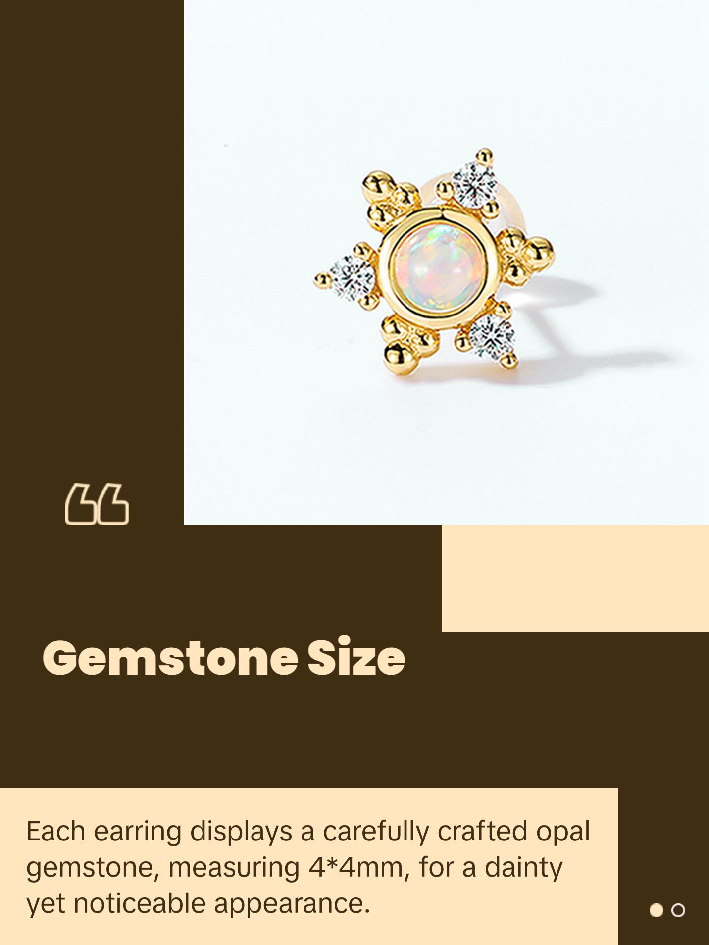 Opal Starburst Stud Earrings