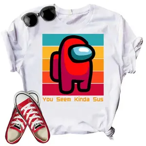 Youth And Adult You Seem Kinda Sus T-Shirt, Among Us Shirt, Red Among US Shirt, Crewmate Among Us Shirt, Imposter Shirt, Trending Tee,Gift for Boys Girls, toddler youth shirt, kids clothing, Family shirt, birthday gift, summer outfit