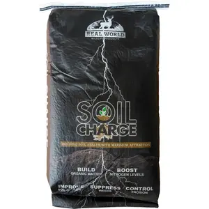 Real World Soil Charge Soil Builder Blend - Improve Soil Health, Increase Crop Yields, Attract Deer - Natural Ingredients, Beneficial Microbes, Organic Matter