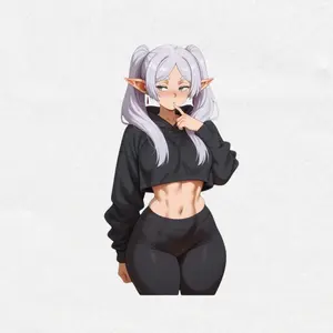 Frieren Sticker – Cute Anime Elf Girl Winter Aesthetic Sticker, Cozy Holiday Car Laptop Decor