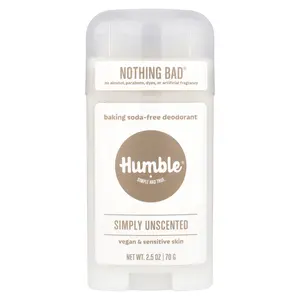 Humble Brands Baking Soda-Free Deodorant, Simply Unscented, 2.5 oz (70 g)