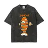 Vintage Graphic T-Shirt, Soft Washed Cotton Fabric, Unisex Loose Fit Tee with Japanese Dragon Print for Summer Streetwear