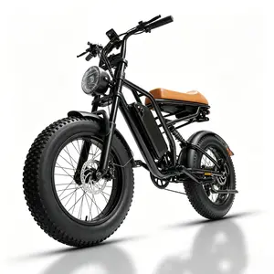 M1 Retro Urban Ebike 1150 Peak Powe, White Fat Tire Electric Bike, 48V15.6Ah Battery, 26.7MPH Cafe Racer Style for  to Lightweight Adult