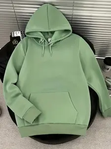 Men's Hooded Casual Cozy Sweatshirt, Elastic Fabric, Kangaroo Pocket, Sport Style, Comfortable Fit, Soft Lightweight, Urban Sports Clothing