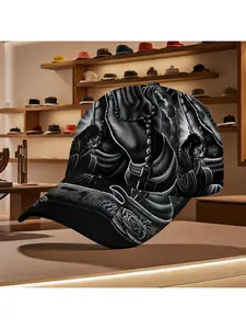 Bold Praying Hands & Rose Graphic Baseball Cap Keep The Faith Script Design Comfortable Casual Daily Wear All-Season Unisex Headwear