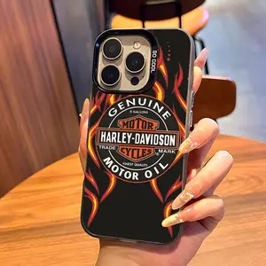 Motorcycle Harleys Davidsons  Phone Case For iPhone17 Air 16 15 14 Plus 13 12 11 Pro 7 8 XS Max XR silver black bumper case Cover