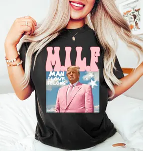 M-I-L-F Man i Love Felons Trump Camicia, Camicia repubblicana, Camicia Trump 2024, Camicia repubblicana patriota, Camicia Donald Trump, Camicia Presidente 2024