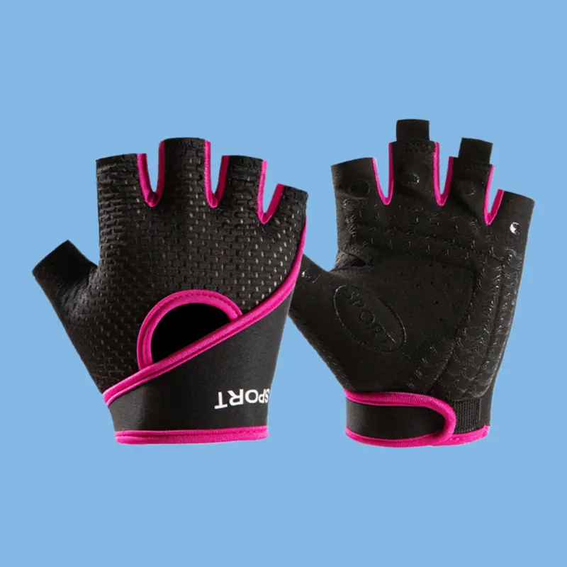 Unisex Polyester Half-Finger Sporty Sports Gloves - Non-Slip, Shock Absorption, Breathable, Moisture-Resistant, Quick-Drying, Secure Grip, Hands Protection for Gym Enthusiasts, Weight Training, Cycling Workout (Snail Half Finger Black)