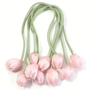 5pcs Tulip Bow Hair Accessory Set, DIY Floral Design Headwear & Ornament, Perfect for Women Girls' Daily Wear & Special Occasions