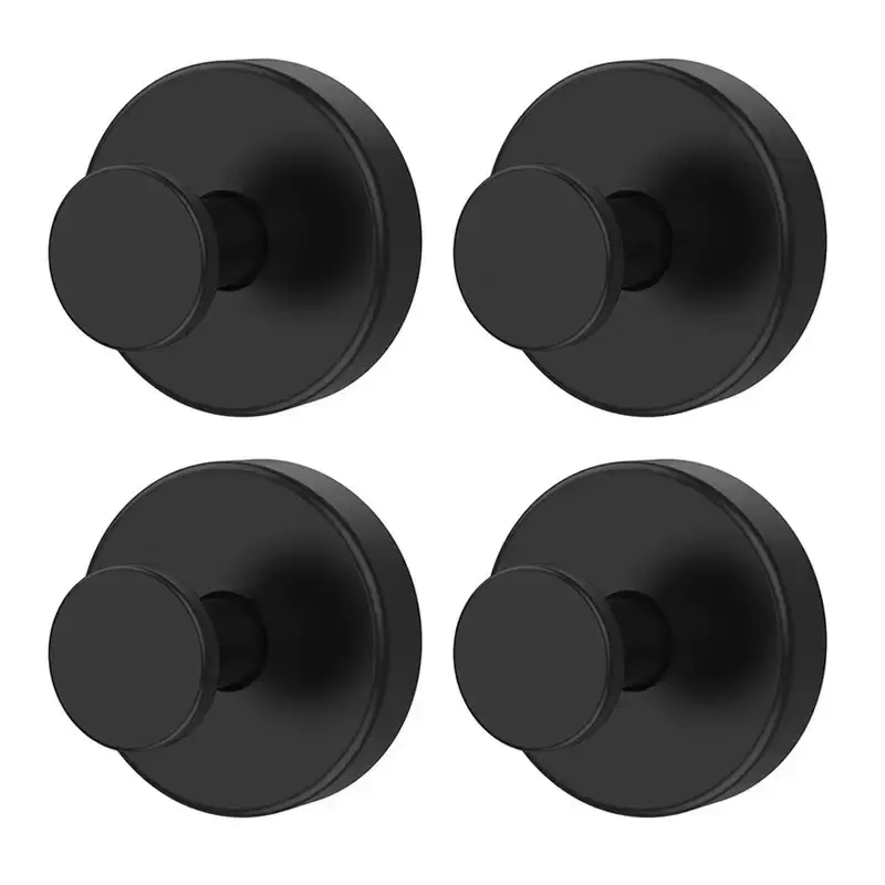 4 Pack Suction Cup Hooks for Wreaths on Glass, No Drill Suction Cup Hooks, Wreath Hangers for Front Door, Metal Towel Hooks for Shower Bathroom Mirror