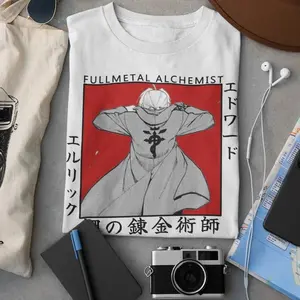 Unisex, Vintage Alchemist Anime Shirt, Edward Shirt, Elric Brothers, FMA Alphonse, FMAB Manga GIFT, Fullmetal Brotherhood Edward Tshirt