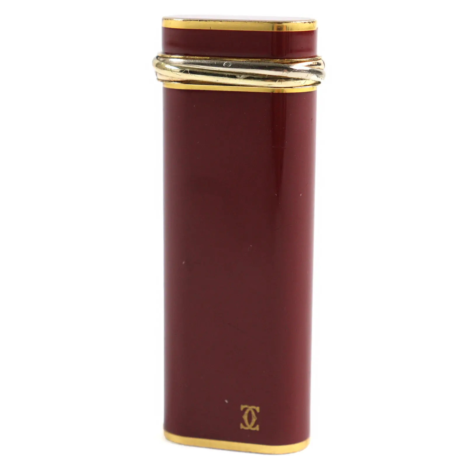 Pre-owned Cartier Patent Leather Small Leather Goods Trinity Lacquer Lighter