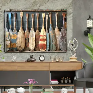 Columbia Lake Planning Canvas Wall Art - Modern American Style, Wood Frame, Perfect for Living Room, Bedroom or Lake House Decor Decorative Artistic Print Photo poster